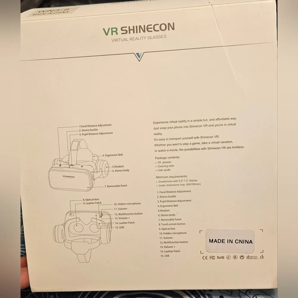 Black and White Virtual Reality Headset